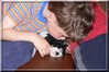 Corben kissing Daisy 6/21/08